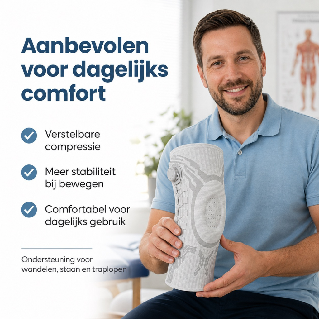 KnieSteun Pro | Verstelbare kniebrace voor meer zekerheid bij bewegen