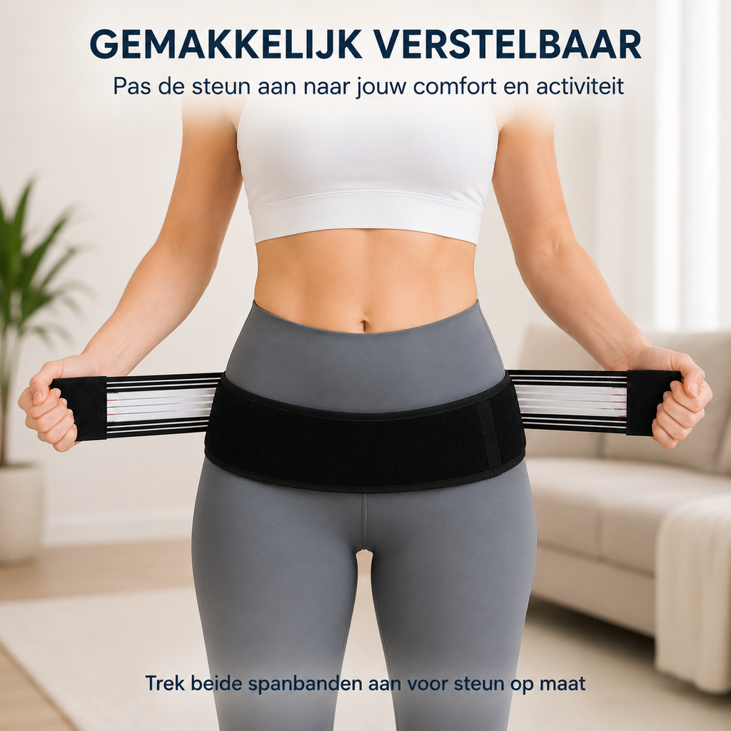 RugSteun Pro | Verstelbare steunband voor onderrug en bekken
